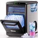 Silonn Nugget Ice Maker Countertop, 44lbs/24h, Front Tank&Removable Basket