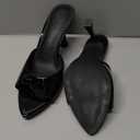 Coutgo Womens Heeled Mules Pointed Peep Toe High Heels Slip On Backless Mule Sandals Dress Shoes, 7.5