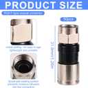 50pcs RG6 Compression Connectors, Weather-Resistant F Type Coaxial Cable Compression Coax Connector for RG6 Dual/Tri/Quad Shield Cables HD TV Satellite Antennas