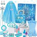 Frozen Toys Makeup & Dress Up Set for Girls 3 4 5 6 Year Old Kids Makeup Kit Princess Real Make up Pretend Play Toy Frozen Costumes Nail Polish Set Birthday Gifts for Girls Toddlers Ages 3-5 4-7 6-8