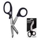 Madison Supply Medical Scissors, EMT and Trauma Shears - 7.5 Inch Premium Quality Stainless Steel Bandage Scissors - Fluoride-Coated with Non-Stick Blades - 1 Pack (Black/Stainless)
