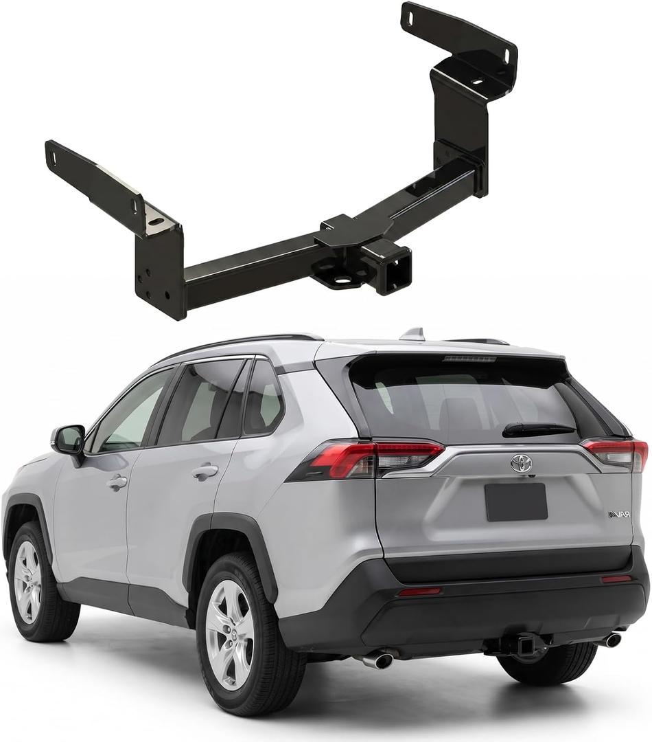 Rear Trailer Hitch for Toyota RAV4 2019-2023, Heavy Duty Class 3 Tow Hitch with 2 Inch Receiver - 6,000 LBS Max GTW, Bolt-On, No Cutting, No Drilling, No Removal (2019-2023 Toyota RAV4)