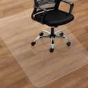 Office Chair Mat for Hardwood Floor, 48"36" Transparent Home Floor Protector Mat for Rolling Chairs, Anti-Slip Plastic Under Desk Computer Mats Easy Glide on Hard Floors, Rectangle