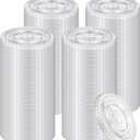 200 Clear Plastic Lids | 3.9 inch (98mm) Universal Flat Lids with Straw Slot | Fits 12, 16, 20, 24 oz Cold Drink Cups - Disposable & Leak-Resistant (PET, 200 Count)