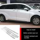 Car Accessories Fit for Toyota Sienna 2021 2022 2023 2024 2025 2026 Exterior Body Side Door Molding Cover Trims (Chrome) ABS 4 PCS