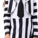 Girls Black White Striped A-Line Tank Dress with Blazer, Character Tank Dress Costume Set 5-14 Years for Halloween