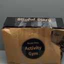 Blissful Diary Baby Play Gym & Activity Mat, Oversize Leaf Shaped Tummy Time Baby Play Mat w 6 Detachable Toys Promotes Motor Skills & Sensory Development, Newborn Infant Essentials Gift, Forest Green