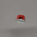 Horseshoe Alnico U Shaped Magnet, 30 lb Pull, Red, Rectangular, Utility Magnet