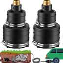 Qualirey 2 Pack Pest Control Exhaust Pipe Attachment Transport Exhaust from Car to Underground for Killing Outdoor Rodents Such as Moles, Gophers (FIT for Pipe in 2"-2.4"/3"-3.5" Diameter) (Black)