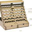 Craft Paint Storage-Modular Paint Organizer - Holds 105 Bottles of Vallejo, 14 Brushes, 2 Cabinets, and Miniature Stands - Art Tool Storage Rack for Miniature Set