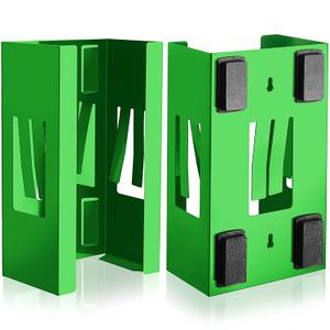 Lounsweer 2 Pcs Magnetic Glove Dispenser Holders Boxes of Gloves Commercial Quality Towels Wipes Paper Tissue Box Holder Wall Mount Kitchen Fridge Office Workshops Garage Tool Hospital(Green)