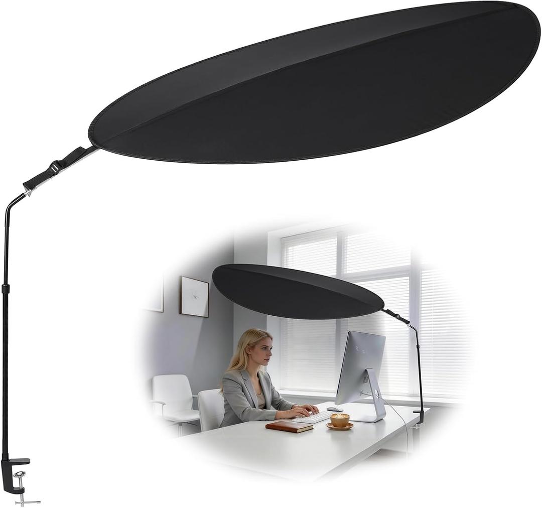 Office Cubicle and Desk Shade - Suitable for Cubicle to Block Light and Privacy Protection Cubicle Light Shield Black Diameter 52 inches，designed for sensitive workers.