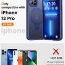 360 Rotatable Magnetic Stand for iPhone 13 pro Case Compatible with Mag-Safe 16FT Military Drop Protection, Anti-Scratch/Fingerprint Shockproof iPhone 13 pro Phone Case(Matte-Blue) | Compatible with Magnetic 16FT Military Drop Protection, Anti-Scratch/Fingerprint Phone Case for iPhone 13 pro
