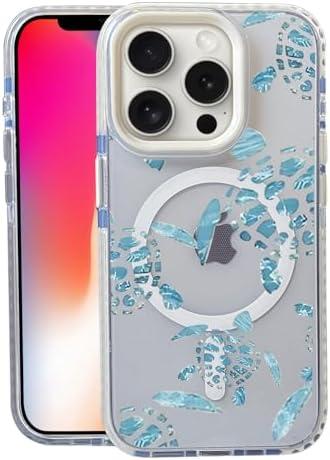 Nimeey Turtle for iPhone 16 Pro Case,MagSafe Compatible,Matte Soft Slim Shockproof Cover,Anti-Fingerprint,Anti-Yellowing,Anti-Scratch Back,Magnetic Phone Case for Women,Girl,Cute,Girly,Clear