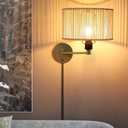 Bamboo LampShades Medium Rattan Lamp shade,Drum,Boho Lamp shades For Table Lamps,replacement lampshade For Floor Lamp,Chandeliers,living room bedroom,Home office (Round 4 Bamboo)