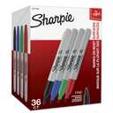 Sharpie Permanent Markers, Fine Point, Assorted Colors, 36 Count  