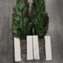 2PCS 3FT Christmas Tree with Lights Small Artificial Christmas Tree PVC Pre-lit Christmas with 78 Warm LED Tree Red Berries Pine Cone Tree for Party Indoor Outdoor Holiday Home Decoration