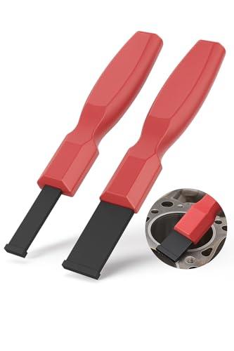 exquis 2-Piece Carbide Scraper Set – Heavy-Duty Gasket Remover & Cleaning Tool Kit with Ergonomic Non-Slip Grip for Automotive Maintenance