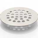 Snap-in Shower Drain Cover 4-1/4 inch Shower Strainer Grid Round (1, Brushed Nickel)