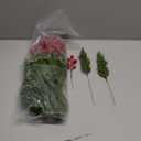 45PCS Artificial Christmas Greenery Faux Pine Branches with Red Berry Stems Fake Greenery Pine Picks Christmas Pine Needles for Christmas Tree Wreath Garland DIY Crafts Holiday Home Decoration