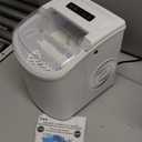 Antarctic Star Countertop Ice Maker Portable Ice Machine with Handle,Self-Cleaning Ice Makers, 26Lbs/24H, 9 Ice Cubes Ready in 6 Mins for Home Kitchen Bar Party (White)