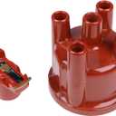 Cap and Rotor Kit D604604 73554001942 Compatible with Volkswagen Cast Distributor 4 Cylinder Engines