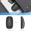 VssoPlor Type C Wireless Mouse, USB C MacBook Wireless Mouse Dual Mode Cordless Mice with USB and Type C Receiver Compatible with PC, Laptop, MacBook and All Type C Devices-Black and Silver