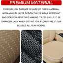2 PCS Car Seat Cushion Covers, Car Seat Cover Pad Front Bottom Protector Mat with Storage Pocket, Breathable Comfortable Auto Front Cushion Pad Mat for Most Vehicle and Office Accessories(Beige)