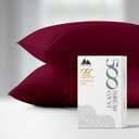 Mayfair Linen 100% Cotton King Size Pillow Cases Set of 2-500 Thread Count Pillow Cases King Size Set of 2 (Burgundy), Luxuriously Soft Hotel Quality Sateen Weave Pillowcases, Crisp & Cool