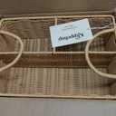 Diaper Caddy Organizer, Hand Rattan Nursery Baby Basket Changing Table Organizer for Baby Essentials, Baby Shower Gifts, Versatile Shelf Basket Bathroom/Kitchen Organizer (Natural, L)