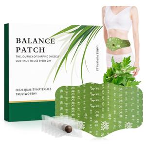KOAVDMT Balance Patch Herbal Patch Pad Balance, 2026 New Mugwort Herbal Navel Patches, Supporting Reduced Bloating Appearance, Comfortable Adhesive Design, Gentle Formula for All Skin(2 Box 10 Piece)