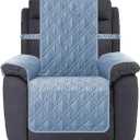 Ameritex Waterproof Nonslip Recliner Cover Stay in Place, Dog Chair Cover Furniture Protector, Ideal Recliner Slipcovers for Pets and Kids (Stoneblue, 30")