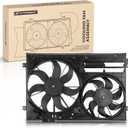 A-Premium Engine Radiator Cooling Fan Assembly Compatible with Volkswagen & Audi Models - Jetta, Jetta City, Passat, Golf, Golf R, Tiguan, Beetle, CC, Eos, GTI, R32, A3, A3 Quattro, TT, TT Quattro