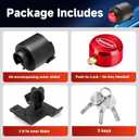 Trailer Lock Fits 2 5/16 Inch Coupler, Upgraded Heavy-Duty Steel Hitch Lock, Anti-Theft & Pry-Resistant for RV, Boat, Cargo Trailer (Red)