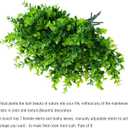 XLFAQXM Artificial Plants Flowers Grass Shrubs 8 Pack No Fade Faux Plastic Flowers Outdoor for Farmhouse Garden Porch Patio Indoor Wedding Decoration Greenery Fake Plants uv Resistant (1#Green)