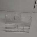 2 Pack Kitchen Wrap Organizer Clear Wall Mounted Bathroom Organizers and Storage Bins for Narrow Space, BPA Free Perfect for Food Storage, Silver Foil, Wax Paper, Sandwich Bags, Plastic Wrap-Mounts
