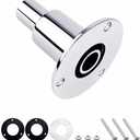 Stainless Steel 316 Straight Thru Hull Exhaust Skin Fitting, Fitting 24mm Tube Pipe Socket Hardware with Bolts and Nuts, for Diesel Parking heaters