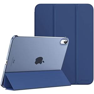 MoKo Case for iPad (A16) 11th Generation 11 Inch 2025, iPad 10th Generation 10.9 inch 2022, Slim Stand Protective Cover with Hard PC Translucent Back Shell Cover, Support Touch ID, Navy Blue
