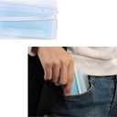 Kare & Kind 30x Facial Mask Storage Clip Folder - Reusable Cover Holder - Portable Mask Organizer to Protect and Store Disposable Masks Neatly - For Home Office Travel - Pink/Blue/Transparent