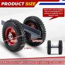 2 Pack Moving Panel Dolly, Door Dolly 440 Lbs / 200 Kg Load Capacity, up to 2.76'' Width Capacity, Heavy Duty Cart with 8'' Solid Rubber Wheels, Steel Mover for Wood, Plywood, Door, Fence