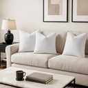 MIULEE 28x28 Euro Pillow Inserts, Set of 2 Feather Down Throw Pillows