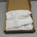 LAMIT 54 Inch Semi Sheer Window Linen Curtains, Light Filtering Panels Back Tab and Rod Pocket Neutral Drapes for Bedroom/Living Room, Cream, 2 Panels, 34 x 54 Inch