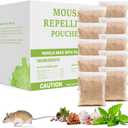 Pest Repellent Pouches, 10 Pack Peppermint Oil for Mice, Rodent, Mouse, Rats, Spider, Squirrel, Pest Control Indoor & Outdoor, Natural Mouse Deterrent Replace Traps Family & Pet Safe