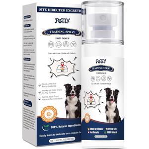 Potty Training Spray for Dogs, Premium Go Here Puppy Training Aid for Housebreaking, Indoor & Outdoor Dog Pee Attractant Spray for Pads, Grass and Trays, 5.07 Fl Oz
