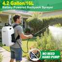 SideKing 4.2 Gallon Backpack Sprayer Battery Powered, 100 PSI Electric Garden Sprayer Compatible with Makita 12V Battery, Weed Sprayer with Telescopic Wand & 4 Nozzles for Lawn, Yard & Pest Control