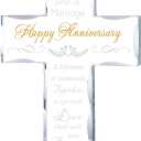 YWHL 1st Wedding Anniversary Cross, 1 Year for Couple, Cross Decoration for One Year of Marriage