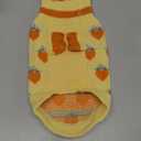 ANIAC Fall Dog Sweater for Small Dog Girl Strawberry Knitted Cat Sweater Winter Puppy Clothes Turtleneck Kitten Knitwear Could Weather Outfit for Teacup Chihuahua Yorkie Poodle (Medium, Orange)