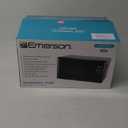 Emerson MW7302B Compact Countertop Microwave Oven with Touch Control, LED Display, 700W, 10 Power Levels, 6 Auto Menus, Glass Turntable and Child Safe Lock, 0.7 Cu., Ft. Black