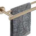 JQK Double Towel Bar Champagne Bronze, 27 Inch 304 Stainless Steel Thicken 0.8mm Towel Rack for Bathroom, Towel Holder Wall Mount, Useable Length 24 Inch, TB100L24-CB