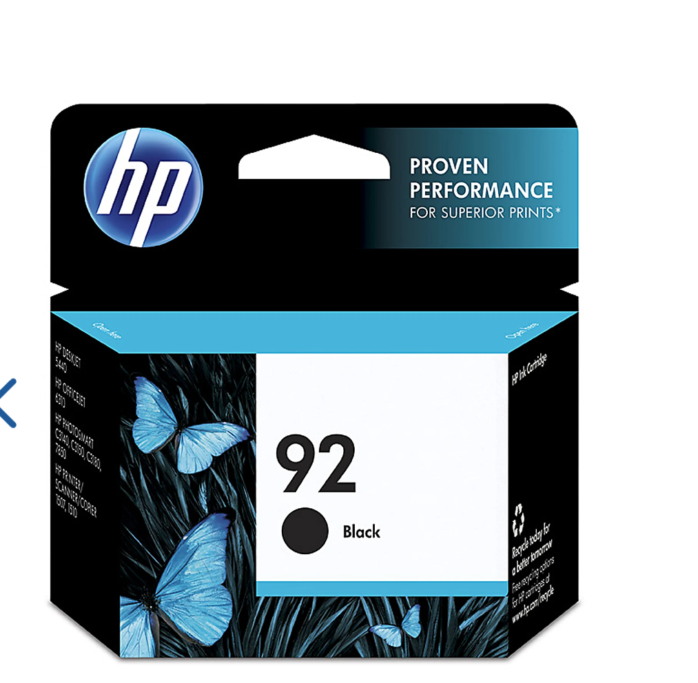 HP 92 Black Ink Cartridge, C9362WN